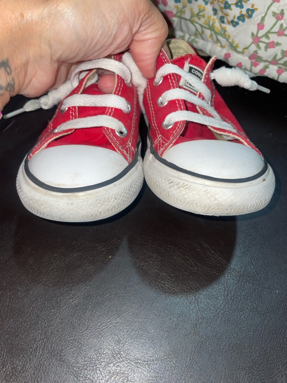 Converse Kids Red Low Top Sneakers - Picture 4 of 4